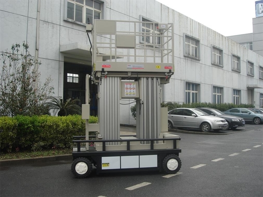 12 m self-propelled electric Aluminum Alloy vertical manlift four mast lift aerial work platform vertical platform lift