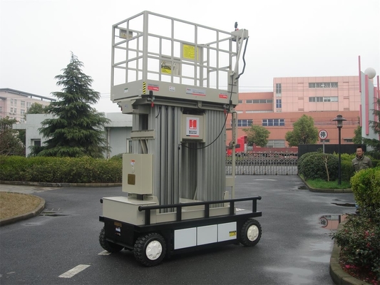 12 m self-propelled electric Aluminum Alloy vertical manlift four mast lift aerial work platform vertical platform lift