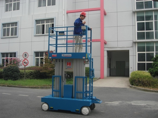 8m Self-propelled Electric Aluminum Alloy Vertical Mast Lift Double Mast Lift Aerial Work Platform Vertical Manlift