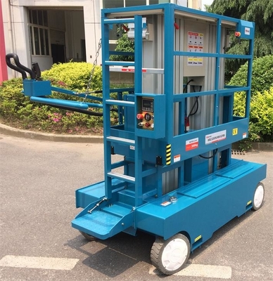 8m Self-propelled Electric Aluminum Alloy Vertical Mast Lift Double Mast Lift Aerial Work Platform Vertical Manlift