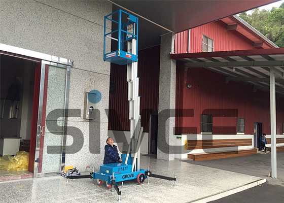 Compact protable 10 m Aluminum Alloy single mast lift vertical mast lift manlift aerial work platform